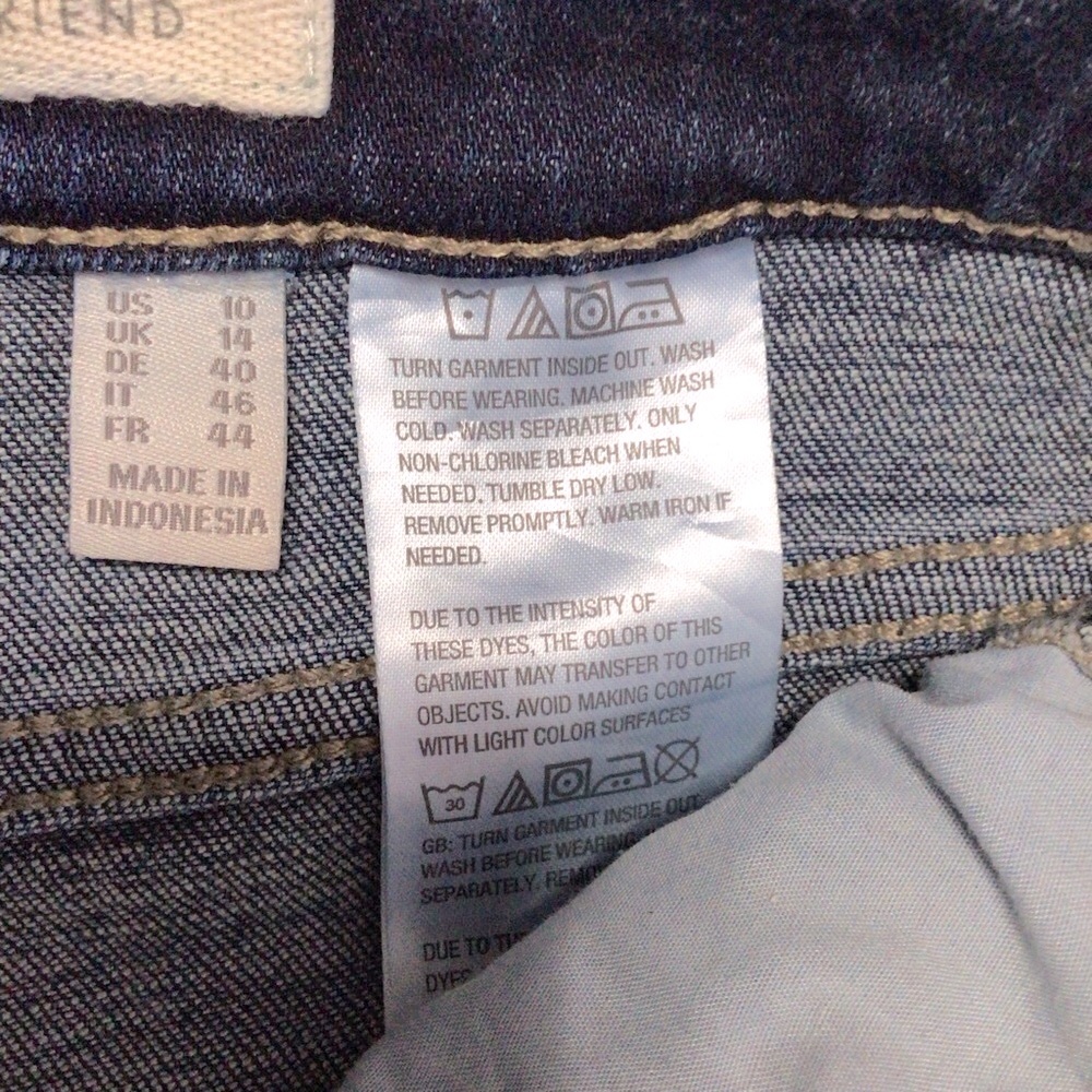 LOGO by Lori Goldstein Boyfriend Two Tone Side Panel Jeans Size 10 - Picture 8 of 12